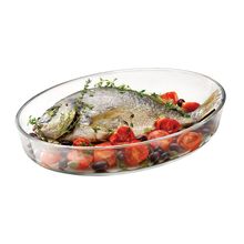 Travessa Refratária Oval Vidro Borosilic 30x20cm Bormioli Fornoverre