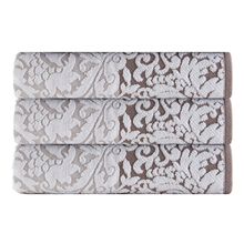 TOALHA DE ROSTO SOFTMAX ORNELA BRANCA COM BARRA MARROM