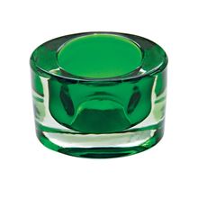Castiçal De Vidro Verde 8x7x6cm