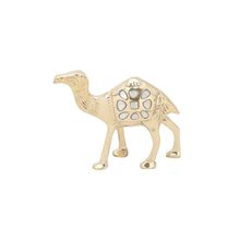 Camelo Dourado Com Madre Pérola 14cm