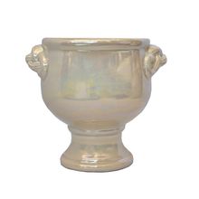 Vaso Em Formato De Taça Funchal Corda Caramelo