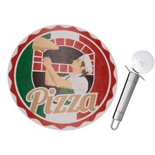 Conjunto Para Pizza Com Tábua De Vidro Pizzaiolo 2 Peças