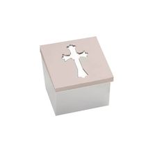 Caixa De Terço Primeira Eucaristia Crucifixo 8x6,5x8cm