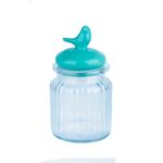 POTE-DE-VIDRO-C-TAMPA-BIRD-ON-TOP-VERDE-GRANDE