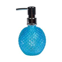 Porta Loção Vidro Bico De Jaca Charm Azul 9,5x16,5cm
