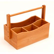 Porta Talheres De Bambu 14,5x10,5x25,5cm