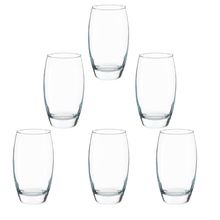 Jogo De 6 Copos Altos Barrel Em Vidro 500ml A14,5cm