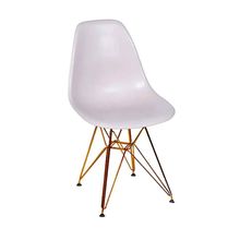 Cadeira Eiffel Fendi Com Pés De Metal Bronze 1102b