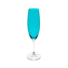 Jogo De 6 Tacas Para Champanhe Anna Az Turq Em Cristal Eco 220ml