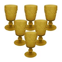 Taças De Água Juilly 6 Peças Vidro Ambar