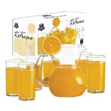 Conjunto Para Suco Com Copos E Jarra Lisos 7 Peças
