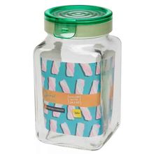 Potes Herméticos De Vidro Quadrado 2l Menta Pt08-1001