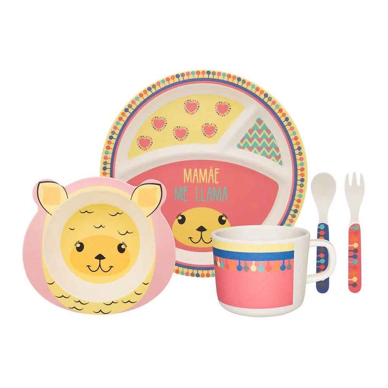 CONJUNTO-DE-REFEICAO-INFANTIL-ME-LHAMA-5-PECAS-