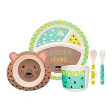 Conjunto De Refeição Infantil Ursinho 5 Peças