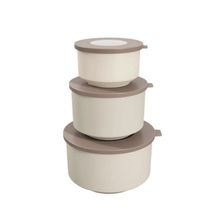 Conjunto Com 3 Potes Hoop Cinza Escuro E Cinza Claro Coza