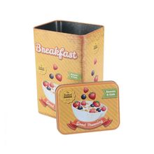 Lata De Metal Kitchen Breakfast Amarelo 12,8x9,9x19,9cm