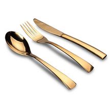 Faqueiro Saloon Gold 24 Pecas Em Aco Inox Com Caixa Black Lux