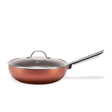 Panela Wok Curry Ø28cm 3,55l Com Tampa Cobre Brinox