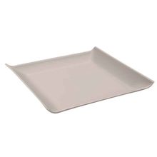 Prato De Sobremesa Casual Quadrado 16cm Branco Polipropileno