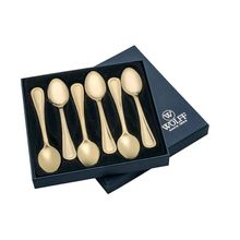 Conjunto Colheres Para Chá De Aço Inox Dourado Avalon 6 Peças Wolff