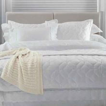 Jogo De Lençol Queen Carlini 300 Fios Branco 240x300cm Trussardi