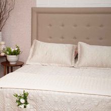 Cabeceira King Marie 203x120cm Com Botonês Cru