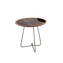 Mesa De Apoio Orquídea P Redonda Com Pés Em Fero 45x52cm