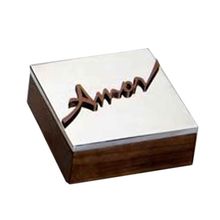 Caixa Quadrada de Madeira Sentimentos Amor 10x4cm