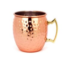 Caneca Martelada Em Inox Cobre 550ml Fracalanza