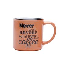 Caneca De Porcelana Laranja Motive 250ml