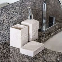 Conjunto Para Banheiro Square Branco 3 Peças