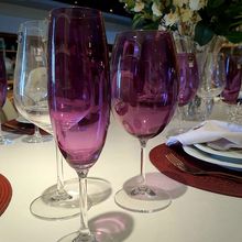 Jogo De 6 Tacas Para Champanhe Anna Roxo Em Cristal Eco 220ml