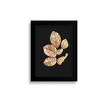Quadro-Folhas-Douradas-Moldura-Preta-Tamanho-A4