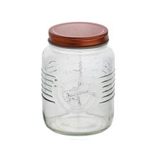 Pote De Vidro e Inox Cobre Old Fashion 1000ml
