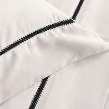 Jogo De Lençol King Trussardi Parisi 300 Fios Branco E Preto 280x260cm