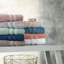 Toalha De Rosto Algodão Egípcio Penteado Bege 48x90cm