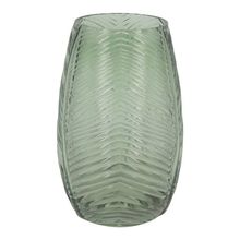 Vaso De Vidro Transparente Verde 20x13cm