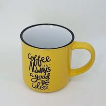 Caneca De Porcelana Amarela Motive 250ml