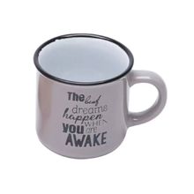 Caneca De Porcelana Cinza Motive 250ml