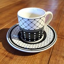 Jogo De Xícaras Café Branco E Preto 85ml 6 Peças
