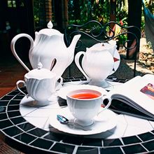 Conjunto Para Cafezinho 14 Peças Soleil Whit Oxford