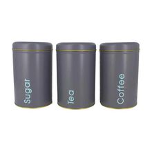 Kit Com 3 Latas Porta Mantimentos Chumbo E Verde