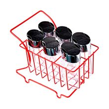 Mini Carrinho Com 6 Porta Condimentos Vermelho