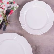 Conjunto Com 6 Pratos De Sobremesa Soleil White 23cm Oxford