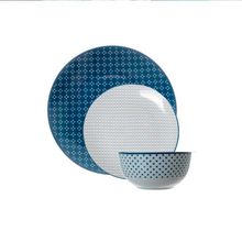 Aparelho De Jantar Petit Geo Azul 18 Peças