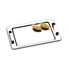 Bandeja Prime De Inox Com Alças 37x23cm