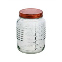 Pote De Vidro e Inox Cobre Old Fashion 1000ml
