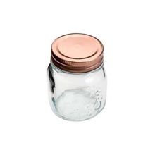 Pote De Vidro e Inox Rose Gold Old Fashion 150ml