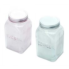 Pote De Vidro Shinny Coffee Cinza 18cm