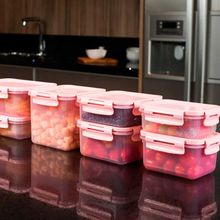 Pote Click Retangular 380ml Com Tampa Hermética E Trava